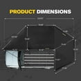 thumbnail image 2 of BUNKER INDUST 270 Degree Awning Free Standing with 3-Color LED Lighting, Passenger-Side Mount, Waterproof & Wind Resistant for SUV Van Truck Camper, 2 of 9