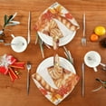 thumbnail image 4 of BZSMCE Satin Native Fab Cotton Dinner Napkin Cat in Autumn Reusable, 4 of 8