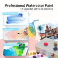 thumbnail image 6 of Watercolor Paint Set,50 Colors in Portable Box,Water Colors Paint Adult Set with Watercolor Brushes,Water Color Set for Beginners & Professionals, Perfect Travel Watercolor Set for Artists, 6 of 8