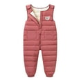 thumbnail image 3 of Gyratedream Baby Boys Girls Winter Down Snow Pants Overalls Snowsuit Toddler Warm Lightweight Down Jumpsuit Bib Pants, 3 of 9