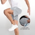 thumbnail image 5 of HKYNLAG Men's Athletic Running Shorts Quick Dry with Zipper Pockets Ice Silk Workout Gym Long Shorts with Zipper Pockets Gray 3XL, 5 of 5