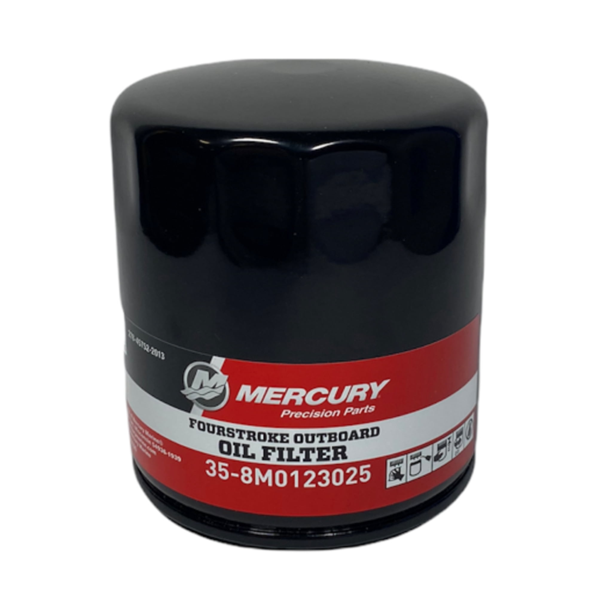 Mercury 8M0123025 Replacement Oil Filter for Select Mercury V6 and V8 FourStroke Outboards