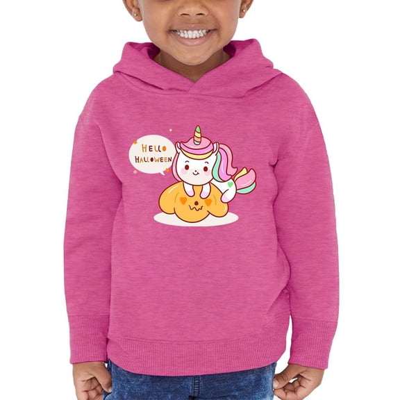 Cute Unicorn W Pumpkin Hoodie Toddler -Image by Shutterstock, 4 Toddler