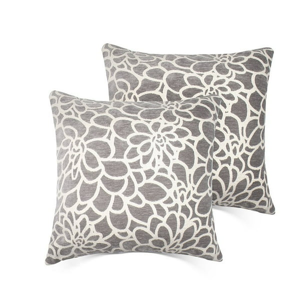 Throw Pillow Cover 20 x 20 Inch Sets of 2 Decorative Square Pillow Covers 100 cotton Decorative