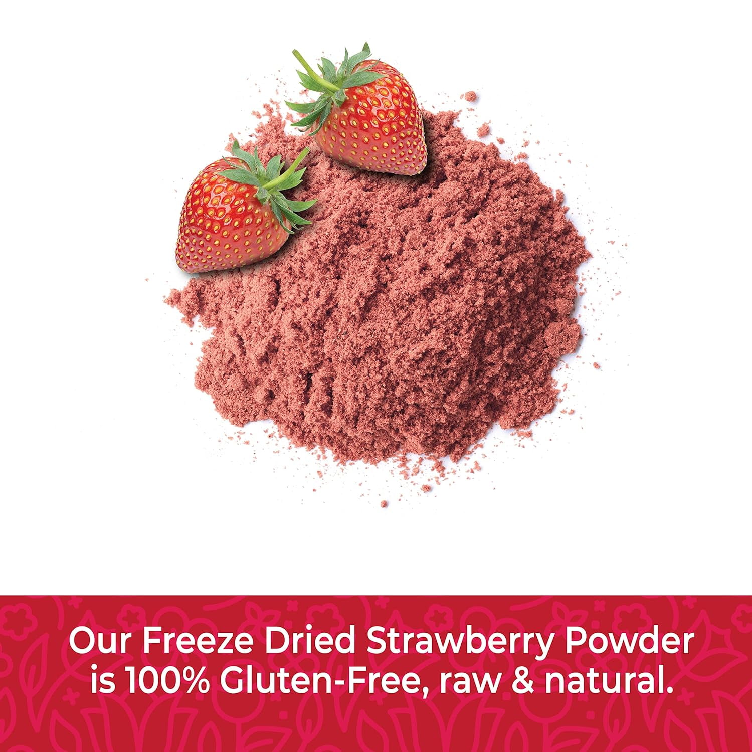 Herbaila Freeze-Dried Strawberry Powder 16oz – All Natural, No Sugar Added, Non-GMO, Gluten-Free, 1LB