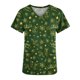thumbnail image 4 of Fiudx Ofertas Del Día Blusa de Manga Corta con Cuello En V para Mujer, Uniforme de Trabajo, Impresión de Bolsillo, 4 of 5