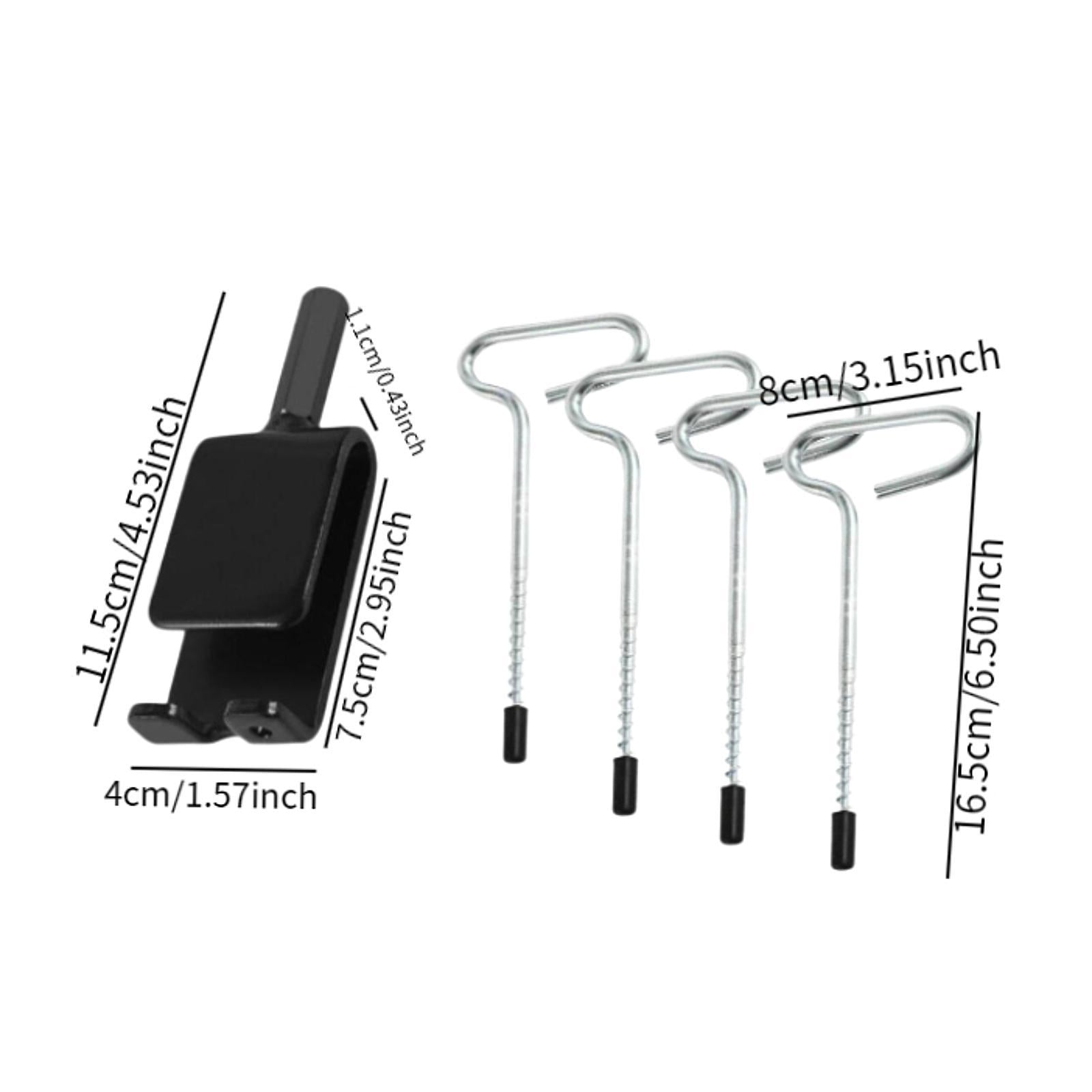 figatia Ice Anchor Tool Kit Ice Fishing Shelter Stakes with 4Pcs Threaded Pegs Heavy Duty Sturdy Fixing Tools for Ice Fishing Camping
