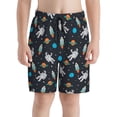 thumbnail image 2 of Cauagu Space Print Swim Trunks for Men,Youth Boys Swim Shorts Compression Liner Beach Shorts Boys' Swimming Shorts 7-20 Years Bathing Suit-X-Large, 2 of 7