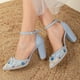 thumbnail image 5 of Ivy - Zapatos de boda con encaje floral 3D azul azul cielo 22 CM, 5 of 5