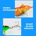 thumbnail image 3 of Whopper Plopper Bass Fishing Lures - 63mm Simulation Grasshopper Shape Fish Hard Lures Fake Bait Fishing Supplies, Sharp Hook, 3D Simulation Eyes, 3 of 8