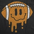 thumbnail image 2 of Womens Dripping Football Smile Funny T Shirts Sports Graphic Tee for Ladies Womens Graphic Tees, 2 of 9