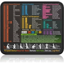 Mouse Pad for Windows Shortcuts – Small Window Cheat Sheet Desk Pad – 11.8"x9.8" Portable Computer Mousepad – Gaming, Office, Waterproof, Non-Slip, Stitched Edges