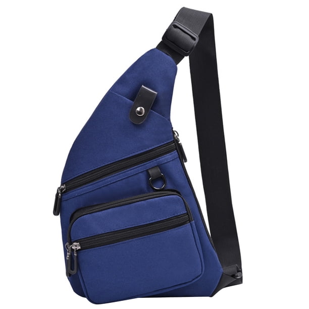 Bolso Pecho Bolso Bolso Cruzado Bolso Hombro Ajustado Con Múltiples Bolsillos Gran Capacidad (azul)