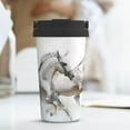 thumbnail image 6 of Balery Running White Horses Pattern Insulated Coffee Travel Mug Stainless Steel Vacuum Coffee Cup Leakproof with Screw Lid Coffee for Hot/Iced Beverage - 500ml, 6 of 8