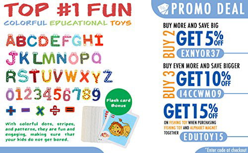 Joys ABC Wooden Alphabet Magnetic Letters and Numbers for Kids Toddler Preschool Educational Toys Joy Abc's