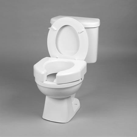 Maddak Raised Toilet Seat 3 Inch White  350 lbs. Capacity - 1