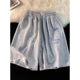 thumbnail image 3 of Pantalones cortos con estampado gráfico de letras divertidas para hombre 2023, pantalones cortos de estilo hip hop para uso diario, pantalones cortos casuales de verano Y2K para gimnasio y baloncesto, 3 of 5