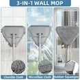 thumbnail image 5 of Wall Cleaner Mop with Long Handle,Baseboard Cleaner ,with Extension Pole and 6PCS Replaceable Microfiber Head Pads for Home Cleaning, 5 of 7