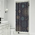 thumbnail image 2 of Gothic Shower Curtain - Dark Celestial Moon & Star Print, Mystical Cosmic Theme Bath Decor, Waterproof Polyester, 36"Wx72"L, Goth Aesthetic Gift, 2 of 5