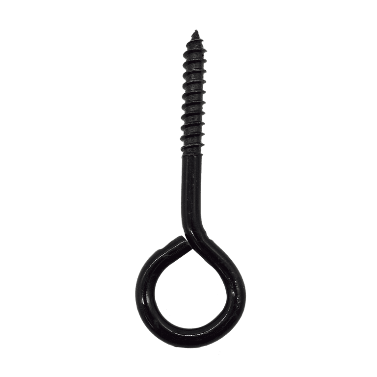 Black Screw Eye & Screw Hook Set, Steel, Peerless Chain Company