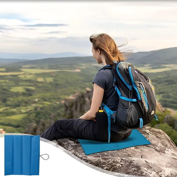 Xihbxyly Cojín Plegable, Ligero para Exteriores, Resistente a La Humedad, Espuma Viscoelástica de Alta Densidad, Ideal para Senderismo, Pesca y Picnics, Ideal para Aventureros y Viajeros.