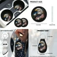 thumbnail image 5 of Yuyamidu Eagle Car Seat Cover Set 12 Pieces American Flag Steering Wheel Cover Seat Belt Strap Pads Coasters Key Chain Lipstick Case Keychain, 5 of 6