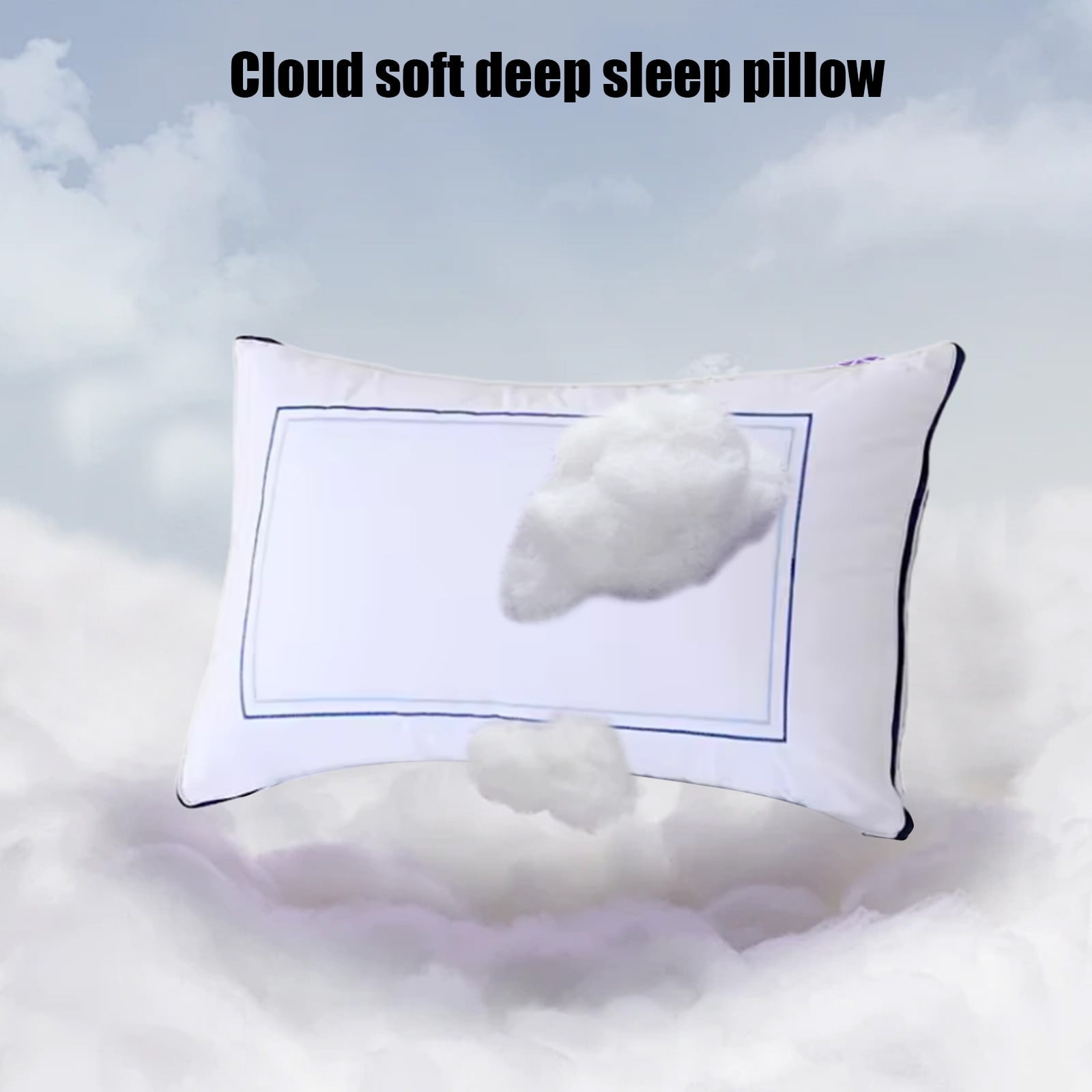 100% Cotton Hotel Pillows, U.S. Made Hypoallergenic Pillows with Down Alternative Fiber Fill for Side & Back Sleepers, Set of 1, Three Comfort Levels, (Soft, Medium, Firm) Soft