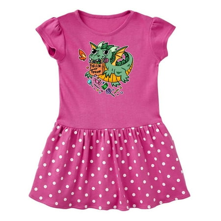 

Inktastic Cute Halloween Dragon Trick or Treat Gift Toddler Girl Dress