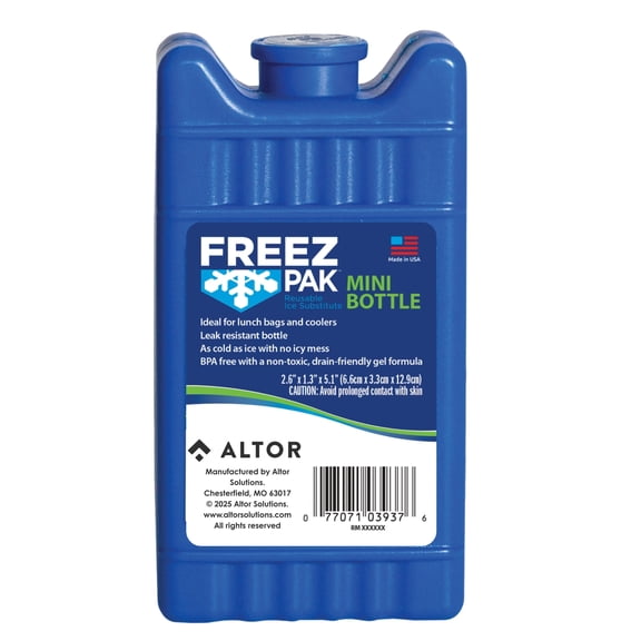 FreezPak Mini Ice Pack Reusable Ice Substitute, Blue