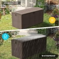 thumbnail image 6 of Decksplore 150 Gallon Pro Edition Lockable Resin Deck Box, Waterproof & UV-Resistant Outdoor Storage Box for Outdoor Cushion,Tools Storage, Brown, 6 of 7