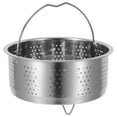 thumbnail image 1 of Stainless Steel Steamer Basket Vegetables Seafood Steamer Insert with Handle Food Steaming Basket Veggie Cooking Steamer Pot for Rice Cooker, 1 of 8