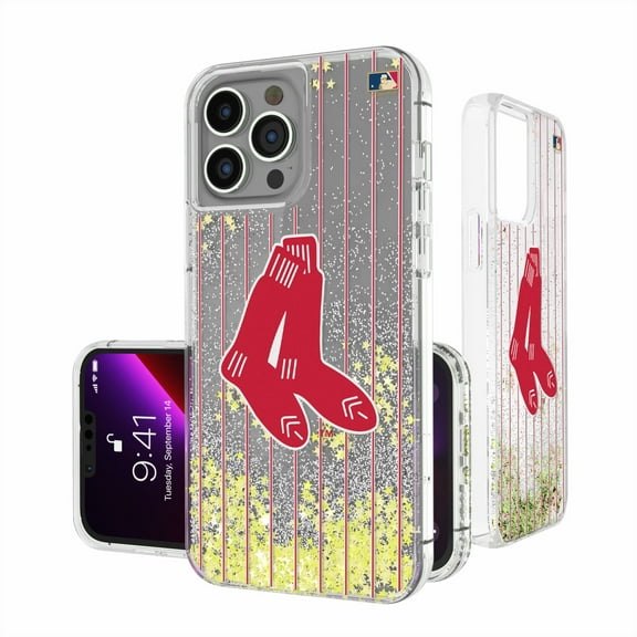 Boston Red Sox 1924-1960 Cooperstown Pinstripe iPhone Glitter Case