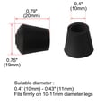 thumbnail image 2 of Rubber Leg Cap End Tip Furniture Feet Protector 10mm 3/8" Inner Dia 2pcs, 2 of 7