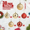 thumbnail image 7 of Lumikrypt 30Pcs Christmas Balls Ornaments Set, 2.36" Shatterproof Baubles Set Red and Gold for Xmas Tree Decorations, Hanging Glittering Balls Decoration for Christmas Holiday Party Home Decor, 7 of 7