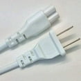 thumbnail image 2 of 5Ft Long White 2 Prongs AC Power Cord Cable Plu, 2 of 5