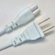 thumbnail image 2 of Cable de alimentación de CA de 5 pies de largo, color blanco, 2 clavijas, Plu, 2 of 5