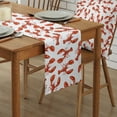 thumbnail image 2 of Table Runner Dresser Scarves 48 Inch Long, Vintage Red Lobster Marine Life Linen Dining Table Runners Nautical Ocean Animal White Tabletop Scarf for Wedding Holiday Party Kitchen, 2 of 7