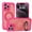 Rose, variant on for iPhone 16 Plus Case Compatible with MagSafe, Hybrid PC+TPU Back Cover with 360° Rotating Ring Kickstand, Magnetic Shockproof Protective Slim Phone Case for iPhone 16 Plus - Black