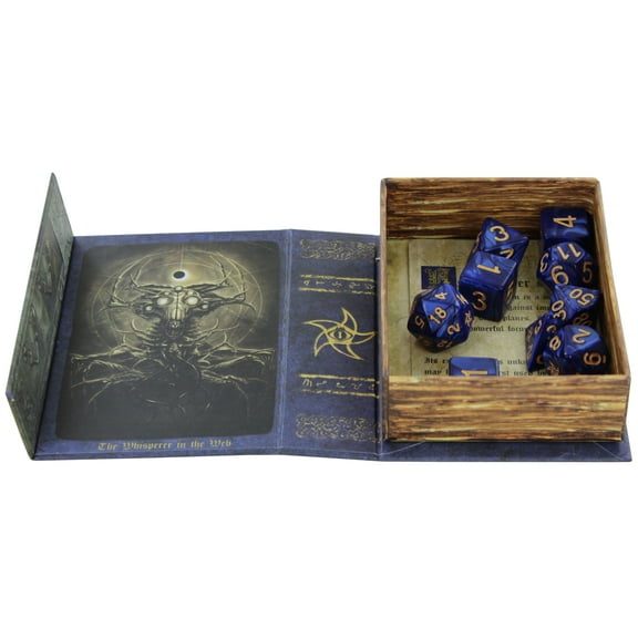 Astral Elder Sign Dice - Blue Polyhedral Set