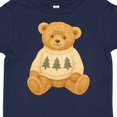 thumbnail image 4 of Inktastic Vintage Teddy Bear in Sweater with Christmas Trees Boys or Girls Toddler T-Shirt, 4 of 5