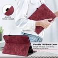 thumbnail image 6 of Case for Samsung Galaxy Tab S9 【11 inch】 , Butterfly & Rose Embossed Magnetic Clasp Stand Premium Multi-Angle Flip PU Leather Case with Stylus Holder Tablet Case,Red,For Galaxy Tab S9, 6 of 7