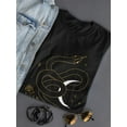 thumbnail image 3 of Mystical Snake Shaped T-Shirt Women -Image by Shutterstock, Female Large, 3 of 4