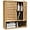 Bamboo, variant on Bathroom Wall Cabinet, Bamboo Storage Cabinet Wall Mounted, Wall Hanging Cabinet with 2 Doors & 3 Tier Shelves