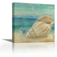 thumbnail image 1 of Horizon Shells II - Contemporary Fine Art Giclee on Canvas Gallery Wrap - wall décor - Art painting - 24 x 24 Inch - Ready to Hang, 1 of 2
