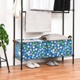 thumbnail image 3 of Yayeee Foldable Storage Basket for Shelves with Handles Waterproof Cloth Bins, Blue Dots, 3 of 7