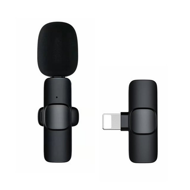Microphone Rechargeable Auto Pairing Plug & Play Mini Micro de Réduction du Bruit avec Clip Collier pour Recordi