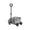 Gray, variant on HOARBOEG Foldable Pet Trailer Stroller for Cats & Dogs, Outdoor Heavy Duty Folding Transport Cart with Padded Cushion, Wear-Resistant Wheels, Black, 33.8x20.1x13.8in