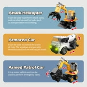 STEM Building Toys for Boys, 9 in 1 Building Blocks Set, to Build A Big Robot or 8 Vehicles, Suitable for 6 7 8 9 10 11 12 + Years Old Children (720PCS)
