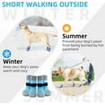 thumbnail image 5 of PUPTECK Anti Slip Dog Socks 2 Pairs with Double Grippers for Hardwood Floors, Shoes for Hot/Cold Pavement, Boots & Paws Protectors to Prevent Licking, Traction Booties for Senior Small Large Dogs, 5 of 10