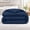 04 - Dark Blue, variant on Reversible Comforter for Queen Bed, Grey and Aqua Color Bedding Set